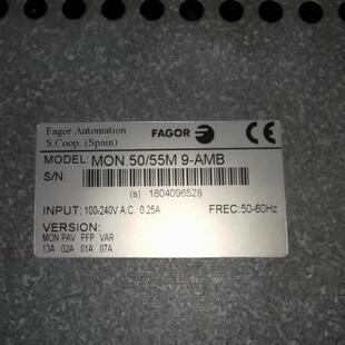 MON.50/55M 9-AMB FAGOR发格数控显示屏 工业配件议价维修
