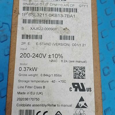 6SL3211-0KB13-7BA1 变频器 0.37kW 单相交流 B级滤波议价维修