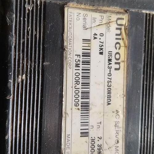 USMA3-07S30R80A Unicon交流伺服电机 0.75KW 3000r/min议价维修
