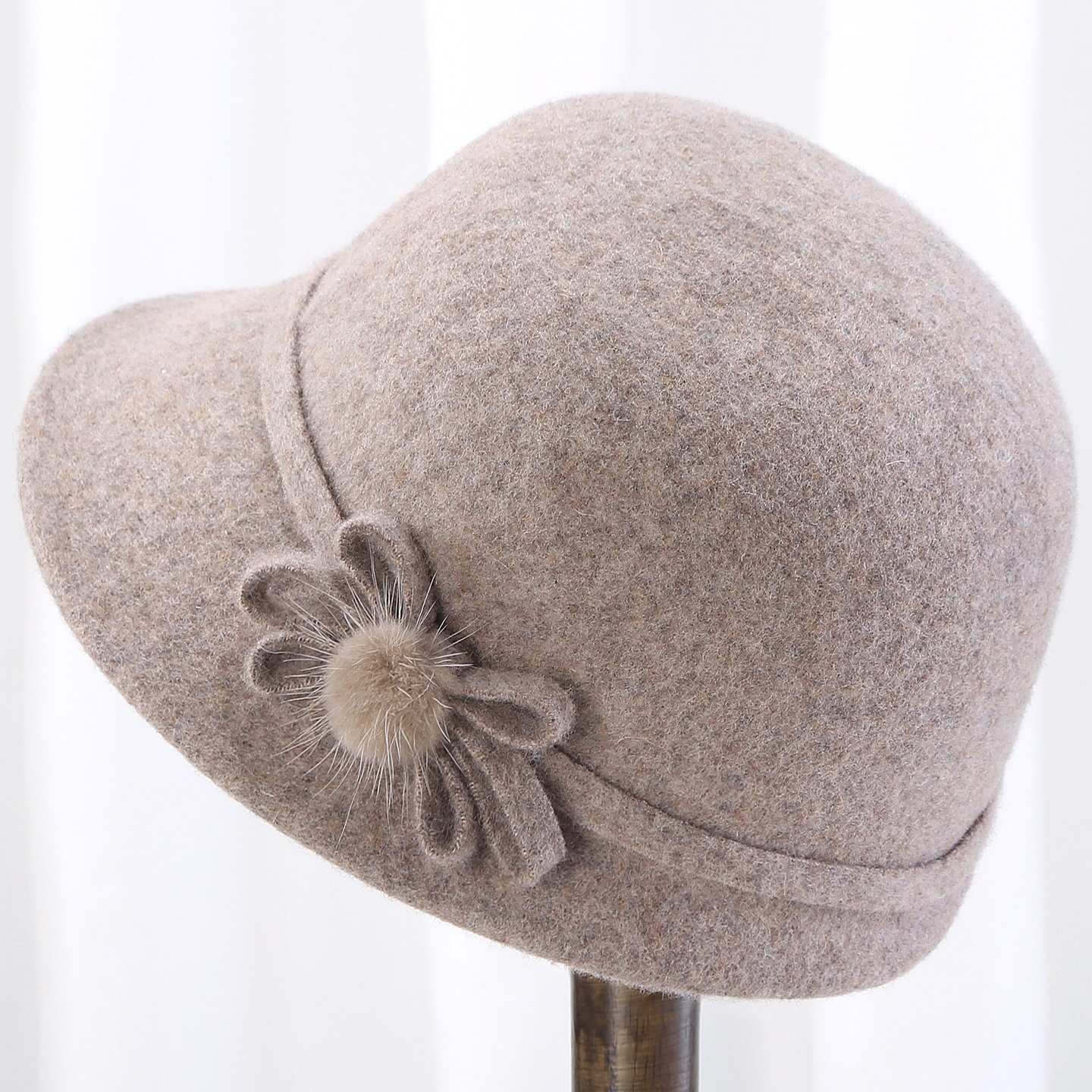 秋冬季加厚保暖渔夫帽盆帽礼帽女