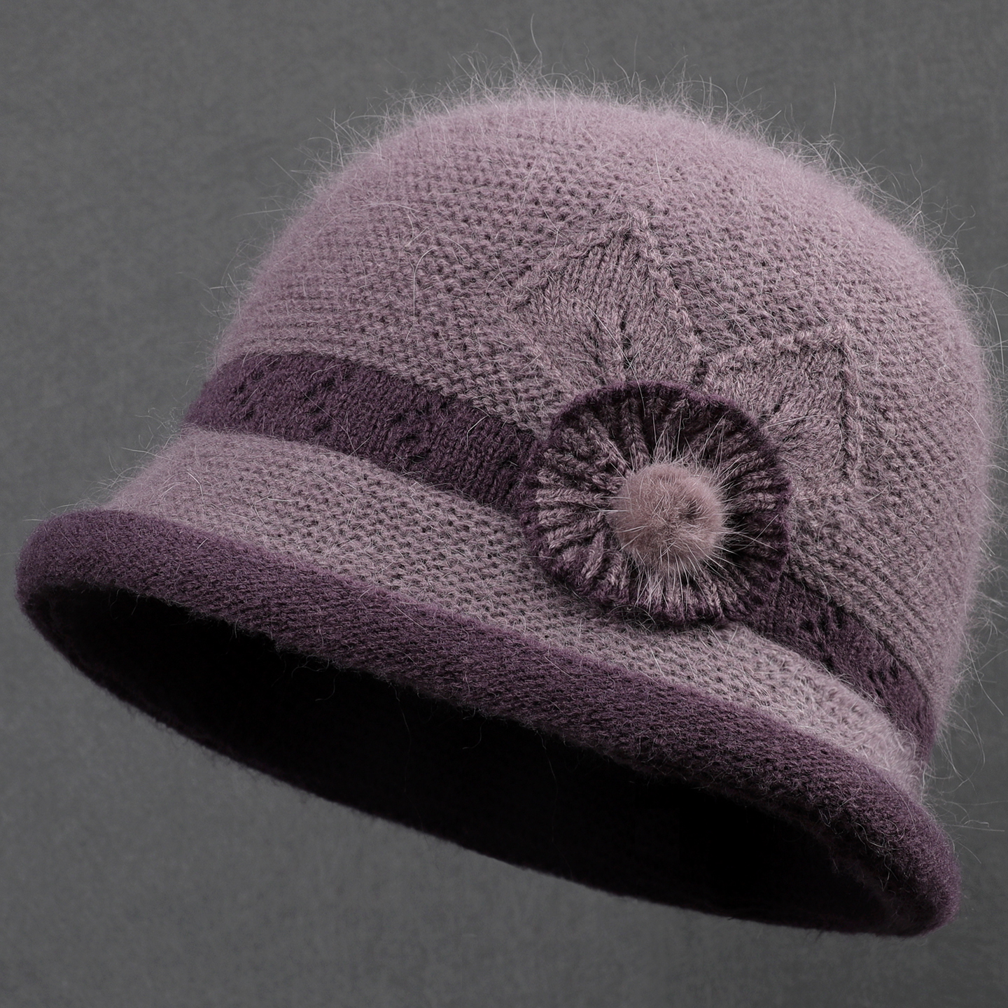 中老年人秋冬天女士棉帽子加绒保暖妈妈毛线帽奶奶老太太针织盆帽