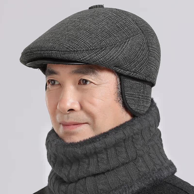 中老年人帽子男秋冬季爸爸护耳保暖帽老人冬天爷爷加棉加厚鸭舌帽,服饰配件/皮带/帽子/围巾,帽子,淘宝优惠券,粉丝福利购,淘宝优惠卷