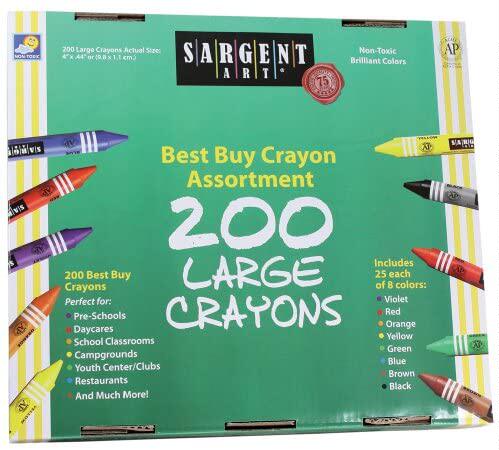sargent art 200-count large crayon class pack  best buy asso