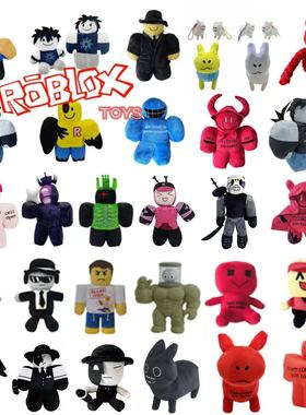 跨境新品roblox plush可爱黑色西装人公仔Chance Plush毛绒玩具