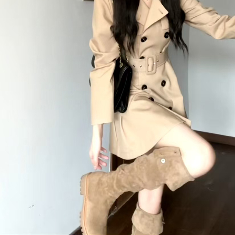 牛仔靴美拉德靴子2024年新款长靴