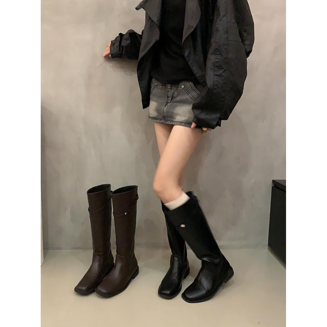 高筒靴马丁靴瘦瘦靴长筒靴女靴