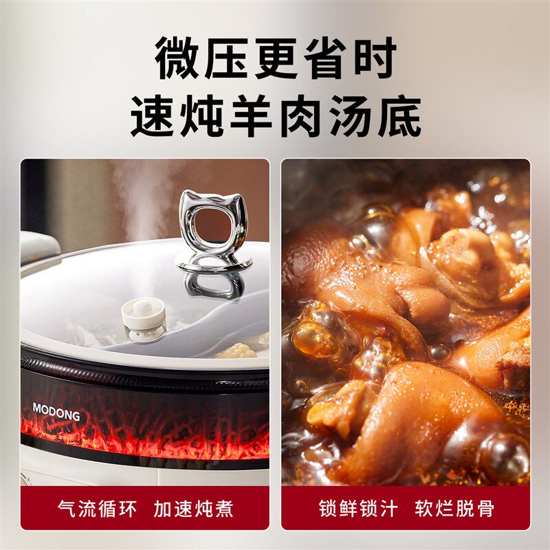 【行业欢c创】摩首聚锅202新家鸳鸯锅电火锅多功能款用电煮锅B