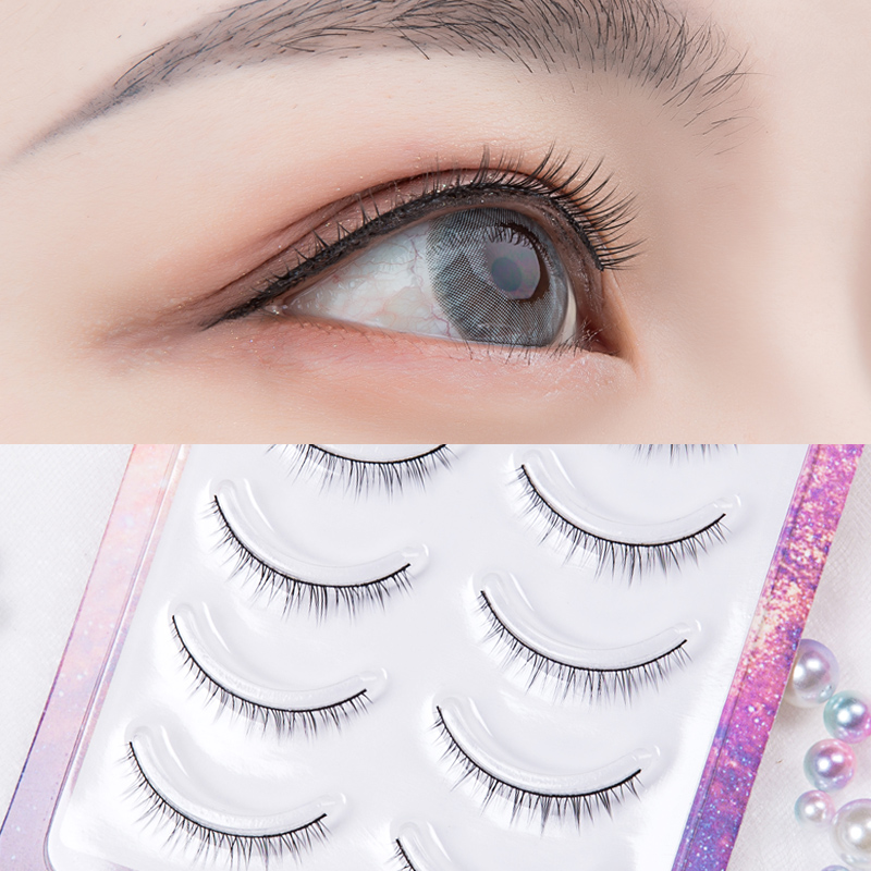 超自然日常短款网红淡妆素颜睫毛