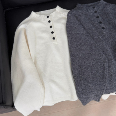 韩系慵懒风软糯针织衫女