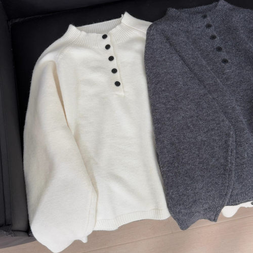 韩系慵懒风软糯针织衫女