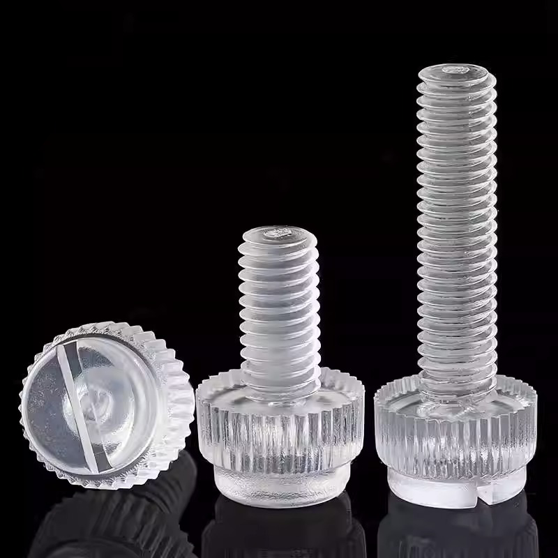 透明PC开槽尼龙螺丝亚克力