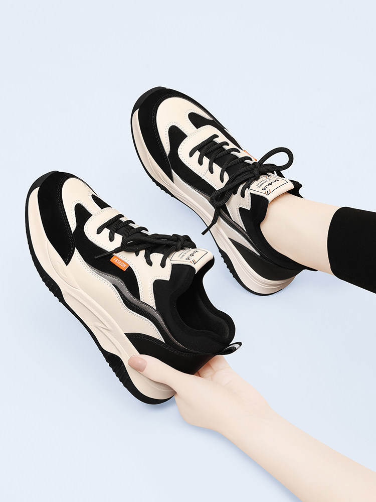 品牌真皮老爹鞋女款2025新款女鞋软底舒适平底板鞋高帮旅游运动鞋,女鞋,时尚休闲鞋,淘宝优惠券,粉丝福利购,淘宝优惠卷
