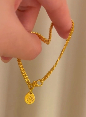 小众古巴招财手链黄金色手饰