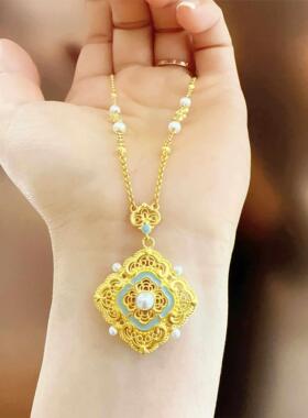 新中国风丝河如意金项炼女性