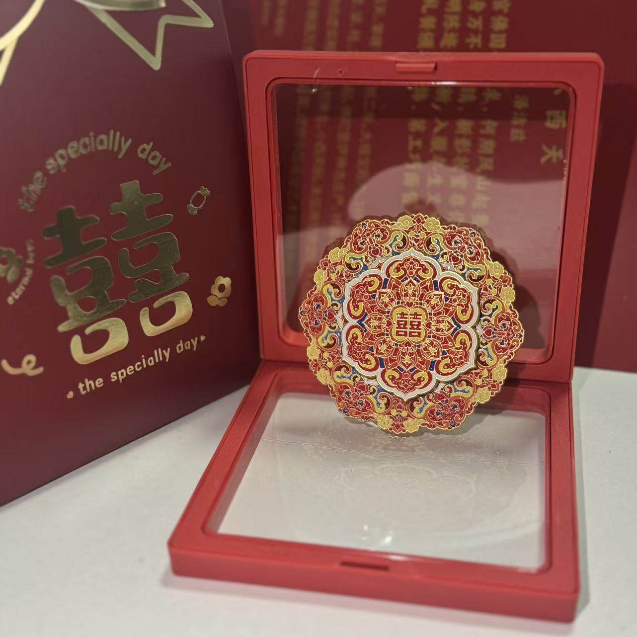 中国风国潮故宫文创结婚用品大全婚礼金属磁吸可旋转囍喜字冰箱贴,节庆用品/礼品,文化创意冰箱贴,淘宝优惠券,粉丝福利购,淘宝优惠卷