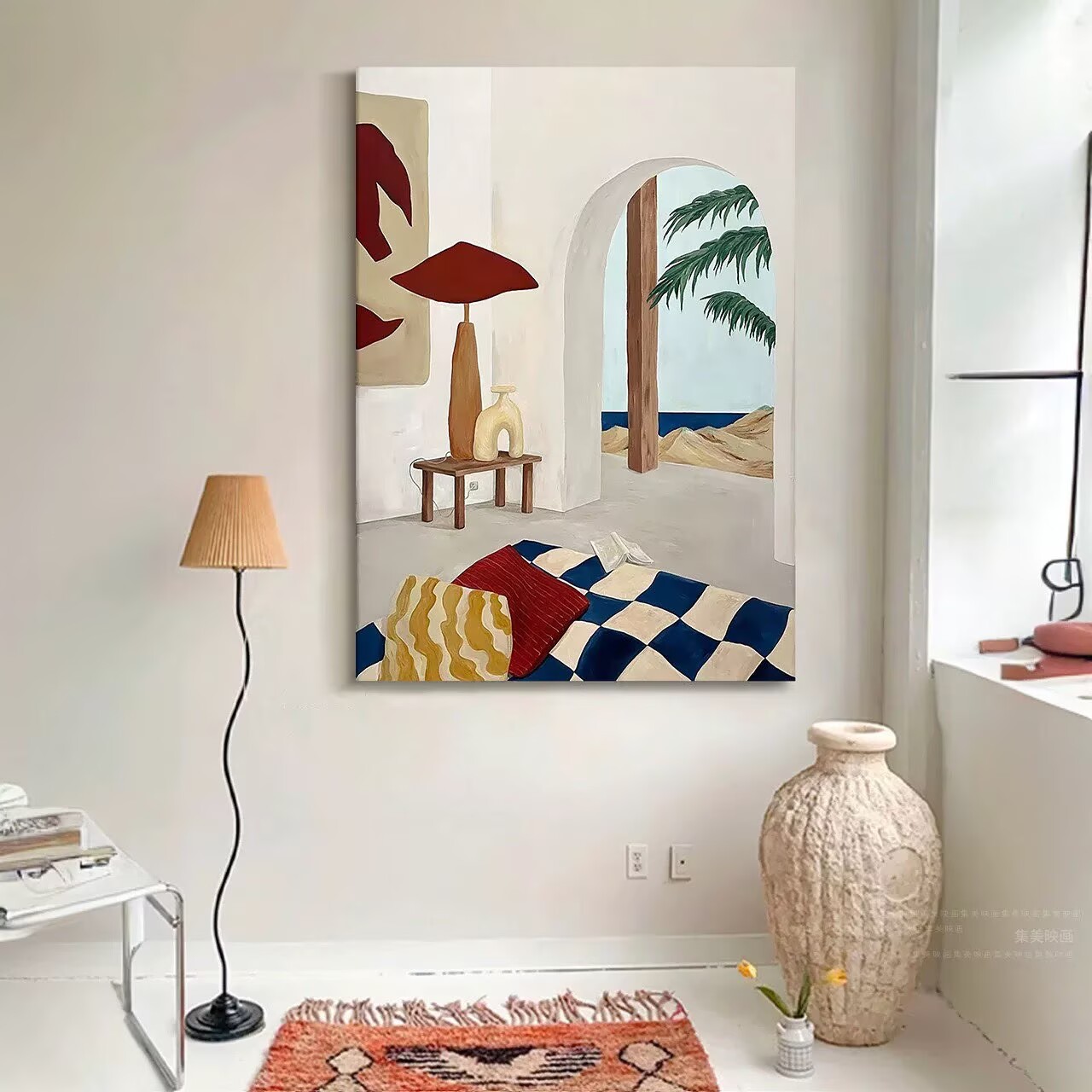 马蒂斯抽象艺术客厅玄关装饰画室内空间中古风景小众摩洛哥餐厅挂