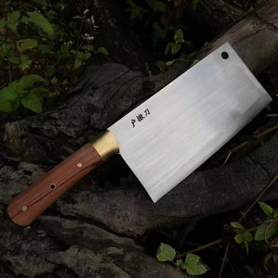 户撒手工厨刀锻打菜刀家用切片刀前切后斩商用刀鸡鸭鱼脆排骨可砍