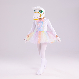 新款小马过河演出服马蹄声声舞蹈表演服小马奔腾儿女童动物演出服