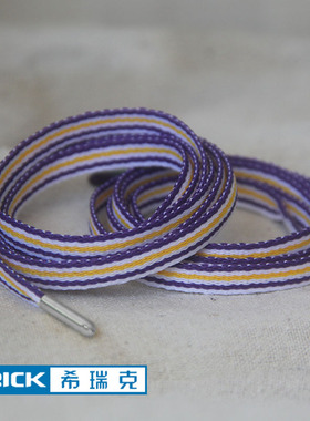 AJ1紫金湖人适配黄色紫色拼接鞋带aj3白橙鸳鸯紫黄aj1 Mid适用