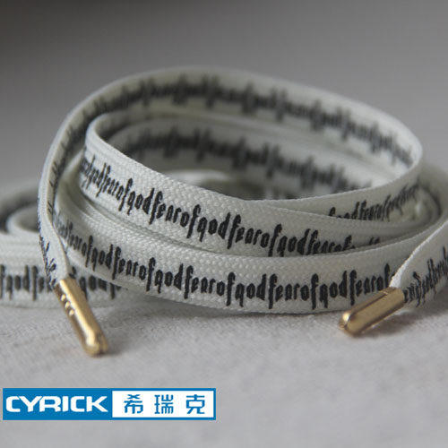 白色本白个性字母鞋带联名鞋带运