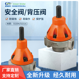 GW计量泵背压阀加药泵安全阀SS304防虹吸阀隔膜计量泵配件