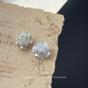 Jay'H 玫瑰花形纽扣仿贝壳珠光针织开衫毛衣衬衫西装连衣裙装饰扣