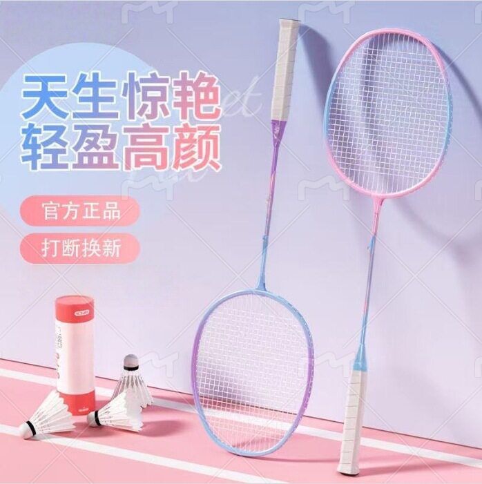 超轻进攻型羽拍套装羽毛球拍成人初中级训练跨境热卖铝碳纤维耐用