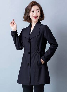 大妈女装2026年春秋季新款韩版时尚风衣女休闲款外套宽松洋气上衣