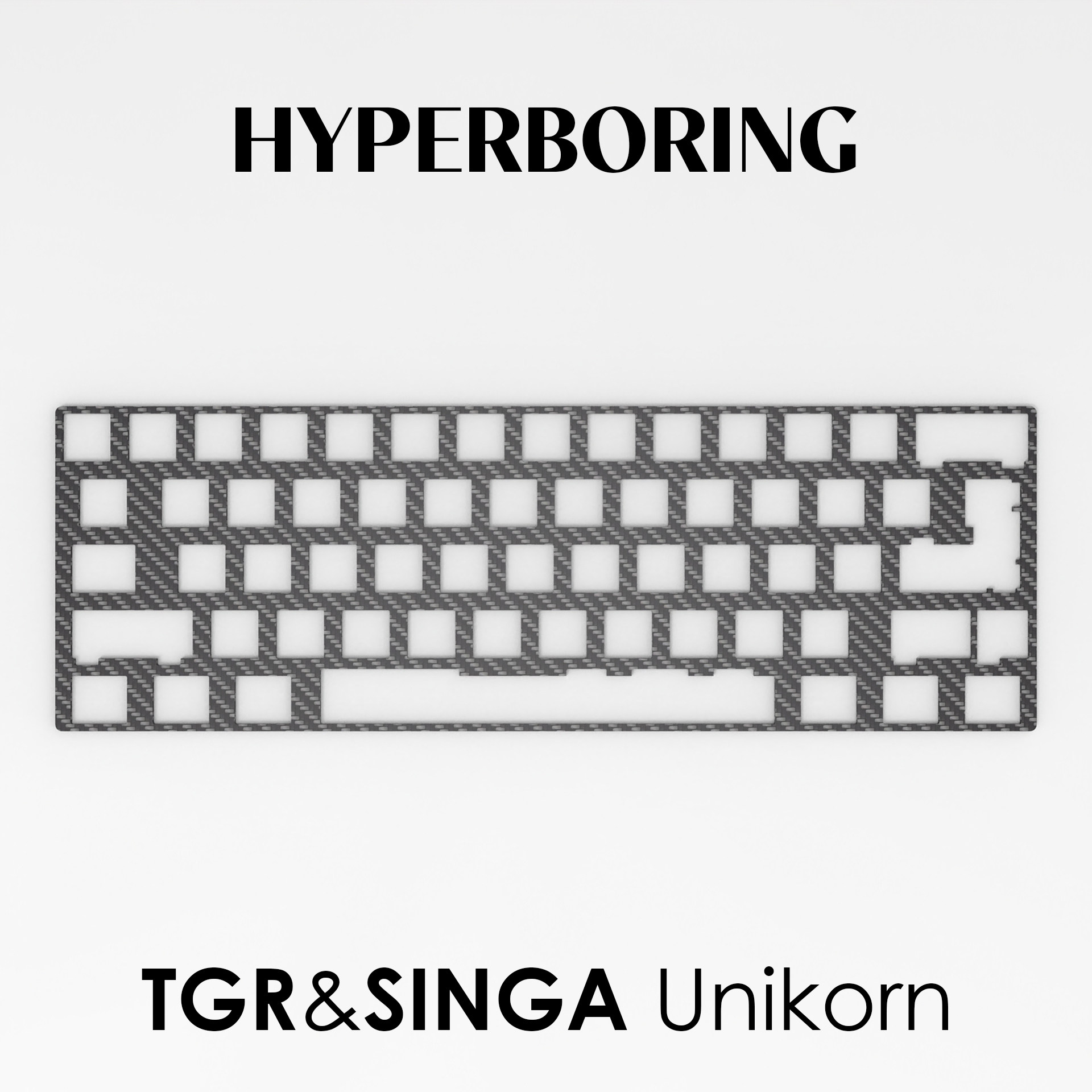 TGR SINGAKBD UNIKORN UNICORN 맞춤형 기계식 키보드 탄소 섬유 포지셔닝 플레이트