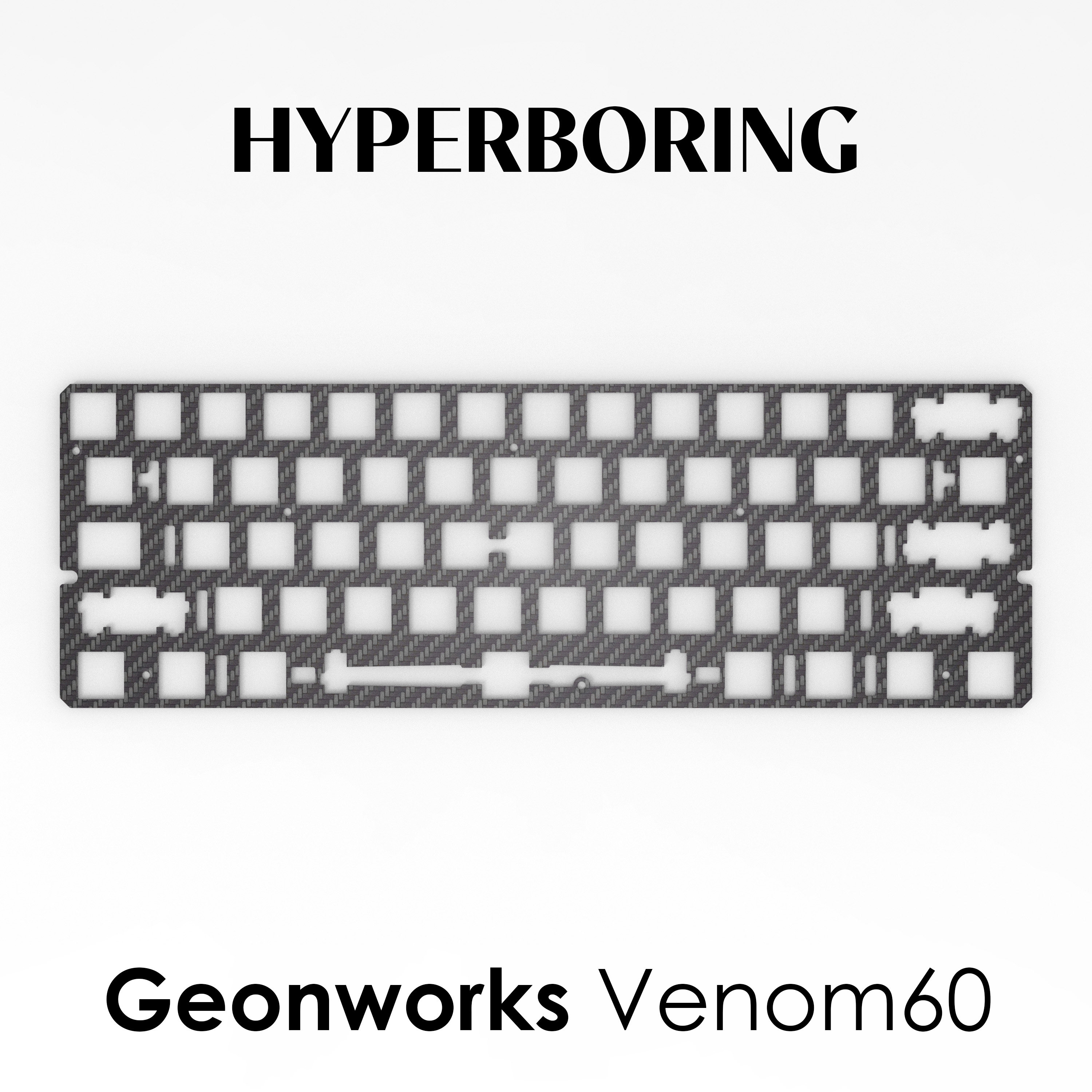thumbnail for Geonworks Venom60HE Magnetic Switch Keyboard PCB Accessories FR4 Aluminum Carbon Fiber Positioning Plate Sound Package