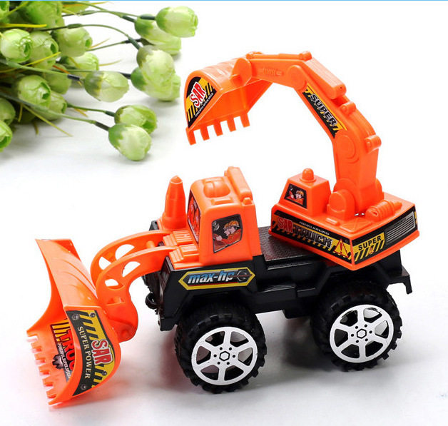黄惯性工程车地摊热卖玩具儿童仿真惯性工程车挖土机挖掘机玩具,玩具/童车/益智/积木/模型,惯性/回力/滑行玩具,淘宝优惠券,粉丝福利购,淘宝优惠卷