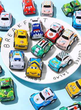 抖音多款铁皮小汽车幼儿园礼品回力玩具车男女孩模型仿真赛车