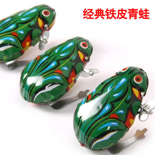 铁皮青蛙怀旧发条玩具厂家直销