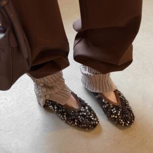 内增高芭蕾舞平底鞋低跟方头玛丽珍鞋一脚蹬真皮浅口红色懒人单鞋