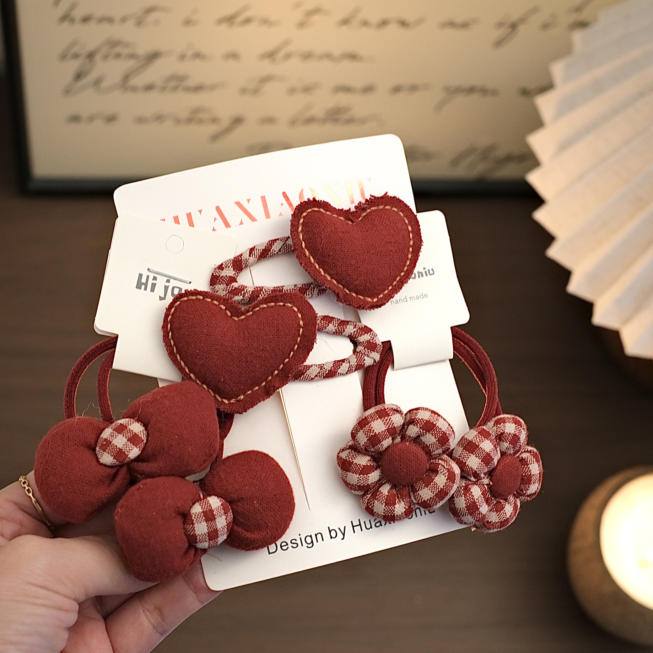 红色儿童发饰宝宝过年女童头饰喜庆格纹复古红爱心花朵头绳,童装/婴儿装/亲子装,发饰,淘宝优惠券,粉丝福利购,淘宝优惠卷