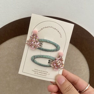 万圣节头饰bb夹圣诞树发饰品儿童发饰南瓜巫师帽夹子雪花边夹新款