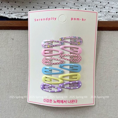 迷你3cmbb夹宝宝发饰可爱糖果色组合烤漆波点发卡小号夹子掰掰夹