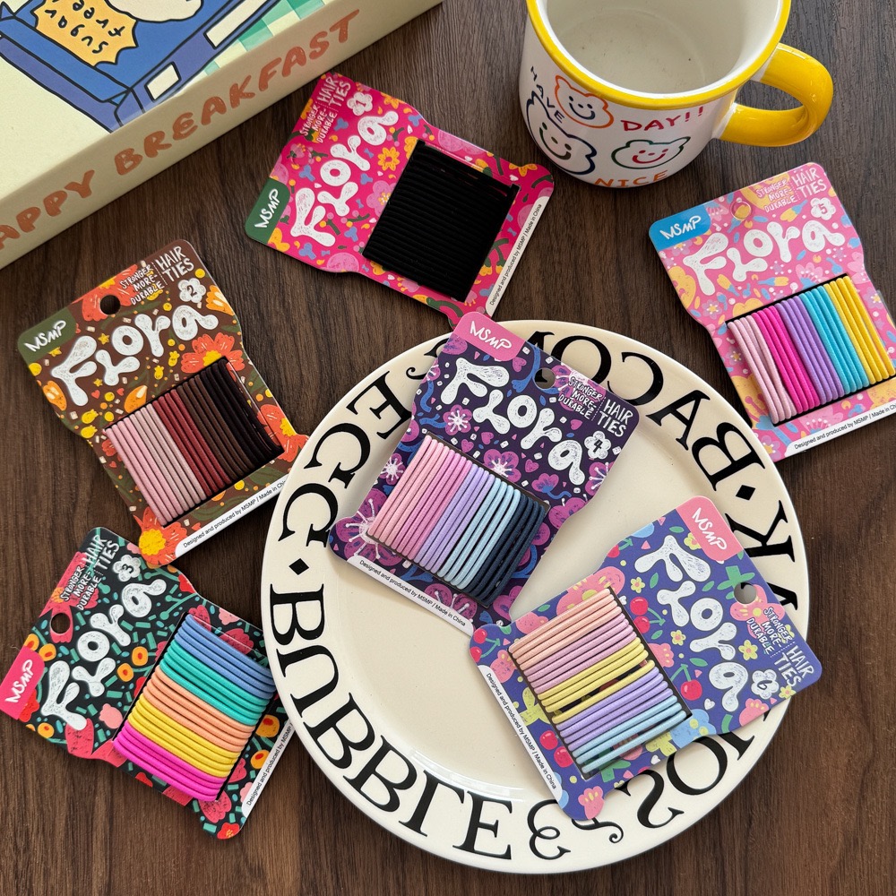 卡装小皮筋不伤发头绳马卡龙女孩发圈儿童马卡龙基础皮套彩色