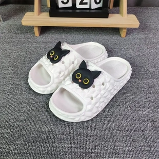 外穿休閑超軟厚底一字涼鞋 拖鞋 女情侶防滑輕便踩屎感沙灘鞋 夏季 女