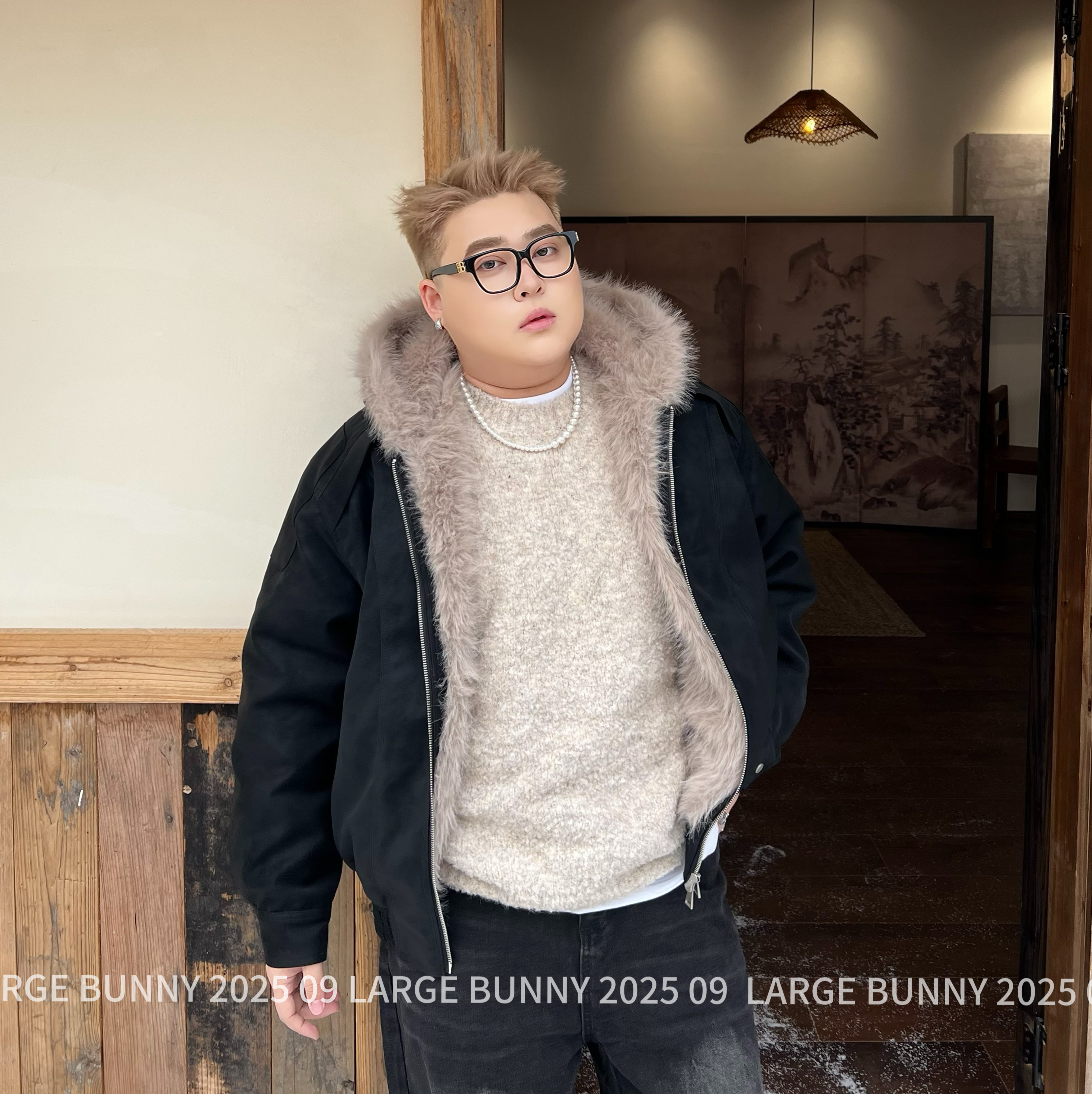 阿胖胖 大码美式复古座山雕毛领棉服男女宽松休闲百搭潮流外套