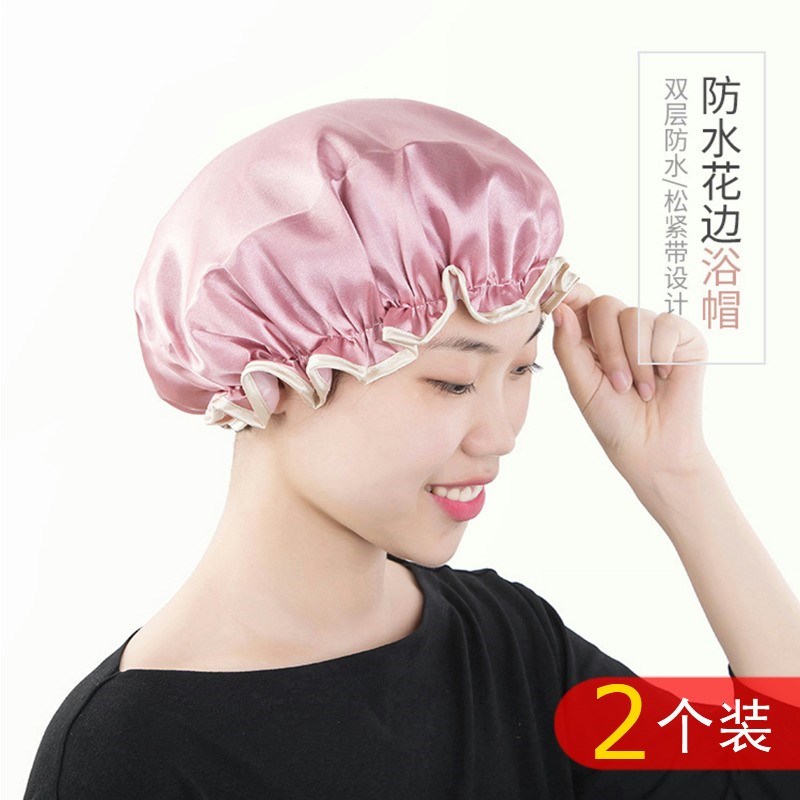 double-deck waterproof Shower cap adult Female models take a shower Hair Shower head Cover cap thickening Bath Wigsin the Family/Personal Cleaning Tools , Personal care cleaning appliances , Shower cap  category - from Buy2taobao.com to provide professional Taobao agent buy service