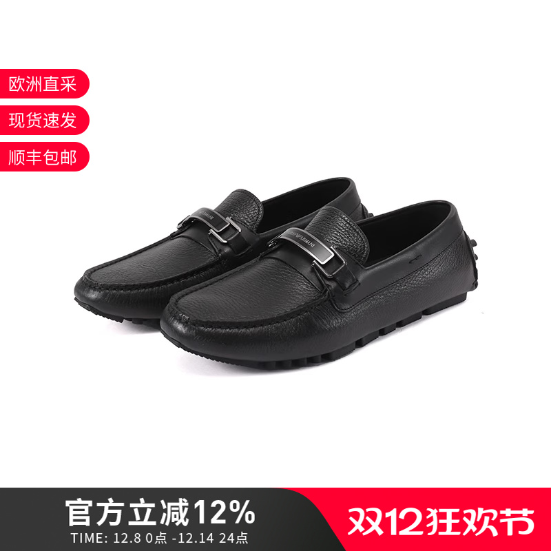 阿玛尼休闲乐福鞋皮鞋单鞋