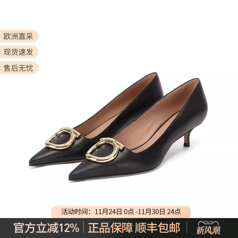 菲拉格慕高跟鞋皮鞋单鞋