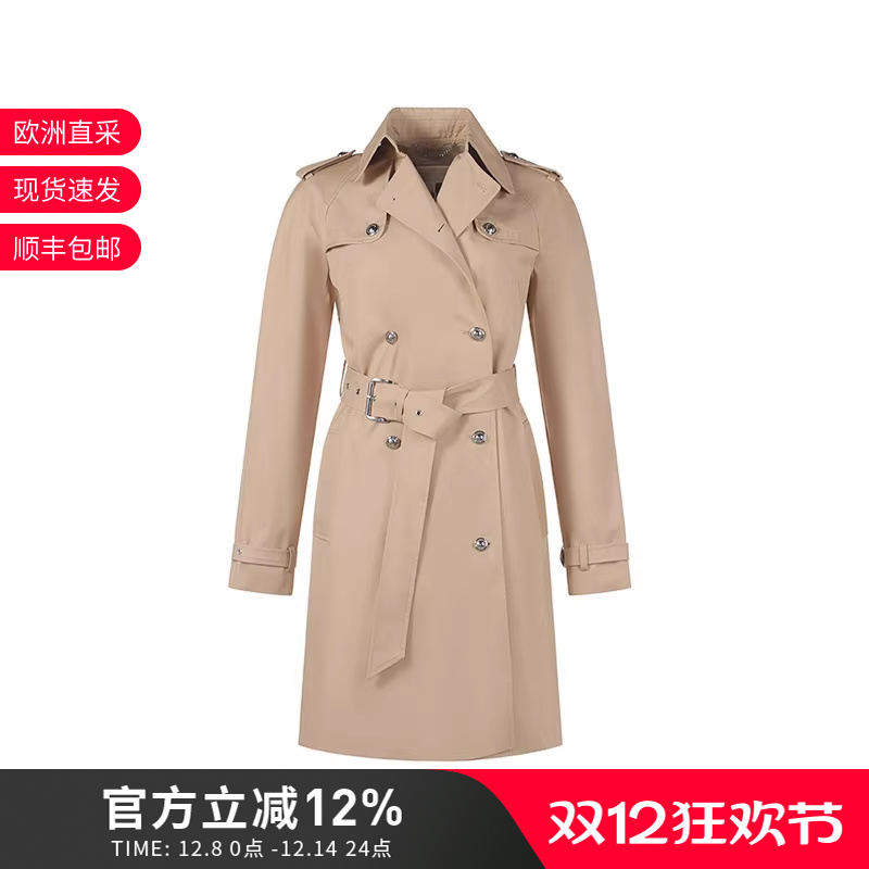 MK女装女士中长款风衣