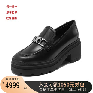 0753950 Ferragamo菲拉格慕女士牛皮厚底增高乐福单鞋 皮鞋