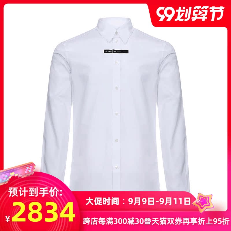GIVENCHY 纪梵希 男士棉质长袖衬衫 BM60G4109F