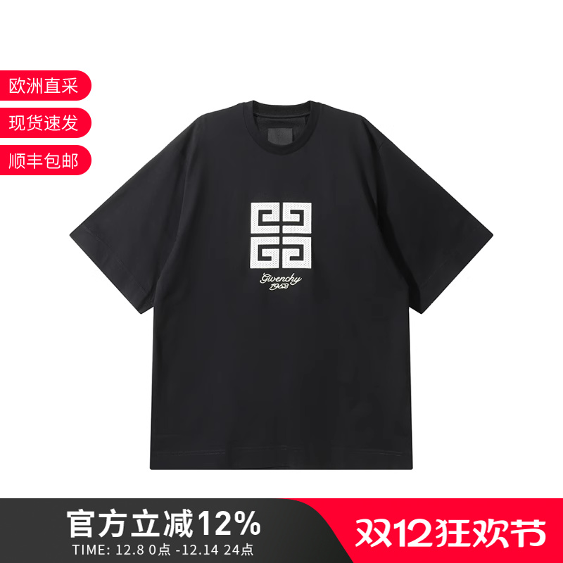 纪梵希宽松版圆领短袖T恤