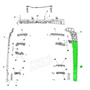 陕汽X3000/X5000左右导流罩上下段DZ14251870323/24/27/28发物流