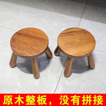 香樟木网红创意圆凳子 实木小凳子家用矮凳 小板凳门口换鞋凳儿童