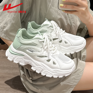 回力女鞋老爹鞋女轻便软底超轻小个子增高厚底休闲运动鞋洞洞鞋女